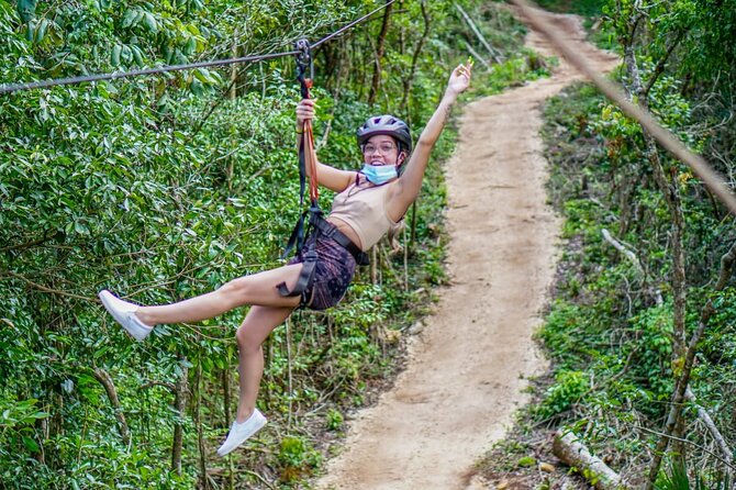 Shared ATV's and Zip Lines and Swimming in a Real Cenote. - Price and value: what $72 buys you in a full 5-hour window