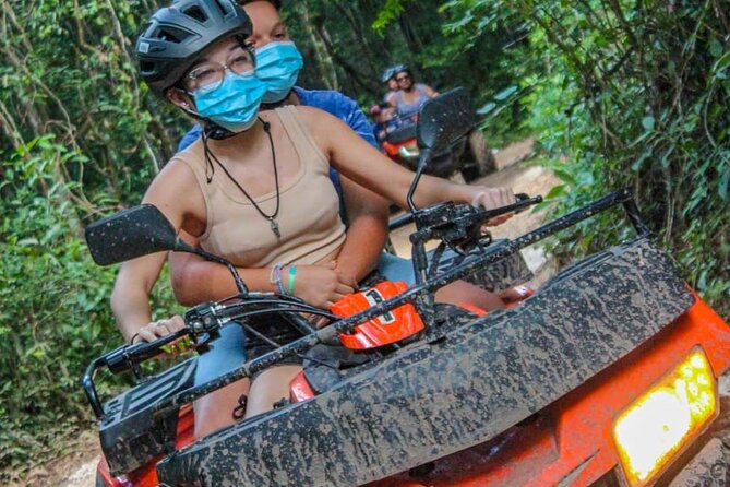 Shared ATV's and Zip Lines and Swimming in a Real Cenote. - Zip lines and hanging bridges: what the 40 minutes is really like