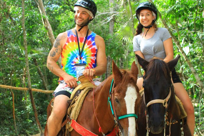 Single ATV, Horseback Riding, Ziplines and Cenote Swim - Five ziplines plus the hanging bridge: adrenaline with a tree-level feel