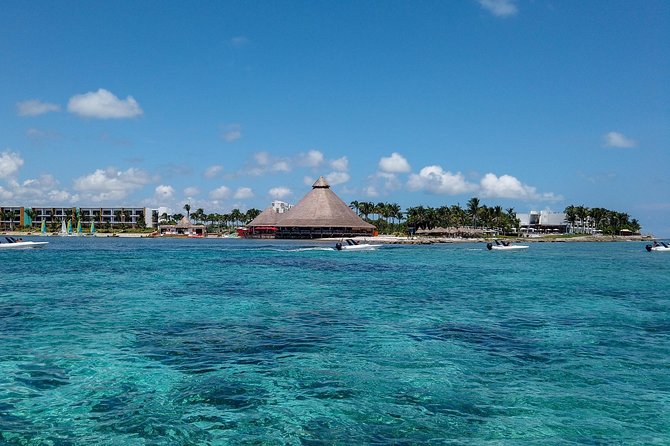 Speedboat and snorkel tour: Single Passenger Boat - Snorkeling Coral Reefs and the Cancun Underwater Museum