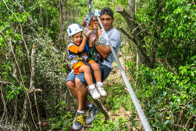 The Best Adrenaline Park! ATV´s Ziplines & Cenote swim experience from Cancun - Ziplining Over Jungle Trees: Short Course, Big Views