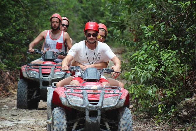 The best ATVs, zipline, cenote tour with lunch and transportation - Zip Lines and Horse Trails: Quick Thrills with Safety Gear On