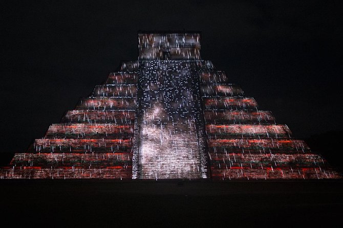 The majestic night show of kukulkan in Chichen Itza Valladolid & Cenote included - Cenote Hubikú and the Mayan village-style stop: the pace setter