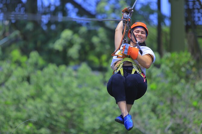 Top ATV's in Mexico includes Cenote, Ziplines, snack & transport. - Zipline circuit over the treetops: the best way to get your adrenaline safely