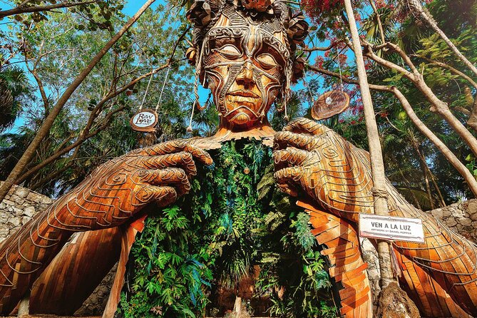 Tulum Ruins 4 Cenotes & Giant Sculpture - The Come into Light Sculpture Stop: Daniel Popper, Quick Photos, Then Back on Track