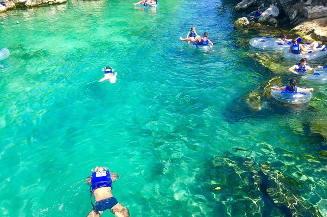 Xikbal Eco Park All Inclusive - Stop 1 at Xikbal Parque Ecoturístico Tres Reyes: nature, cenote water, and Mayan elements