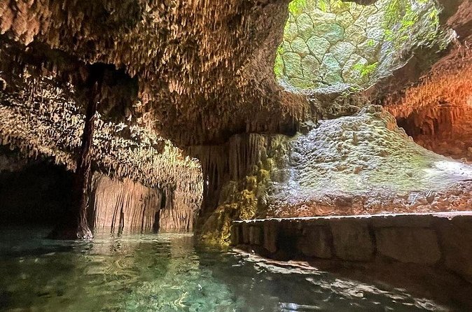 Zapote Cenotes Adventure Tour Prehistoric Park - Stop 3: Las Palmas open cenote with zip lines, plus hammock downtime